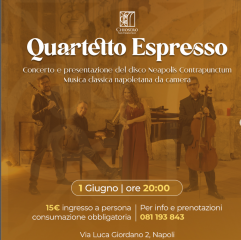 Quartetto espresso - concerto e presentazione del disco neapolis contrapunctum